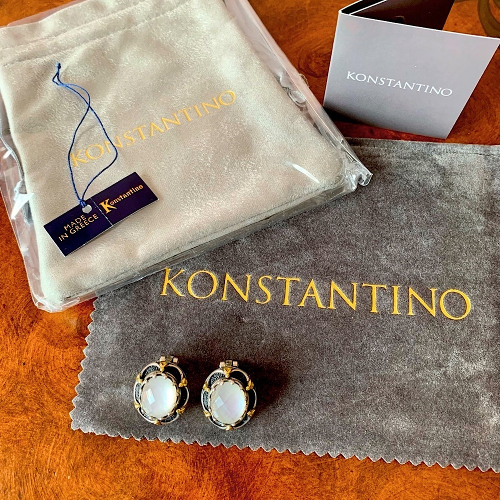KONSTANTINO STERLING/18K EARRINGS